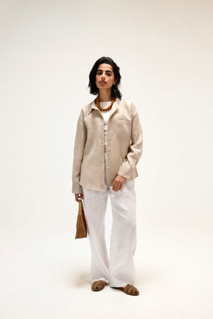 Livin’ In Linen Shirt in Beige