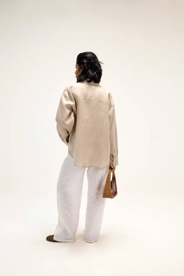 Livin’ In Linen Shirt in Beige