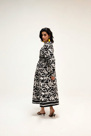 Printed Poplin Dress