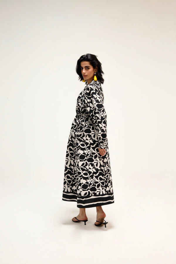 Printed Poplin Dress