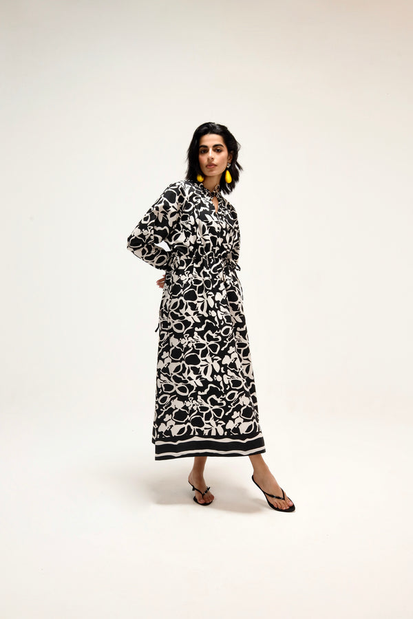 Printed Poplin Dress