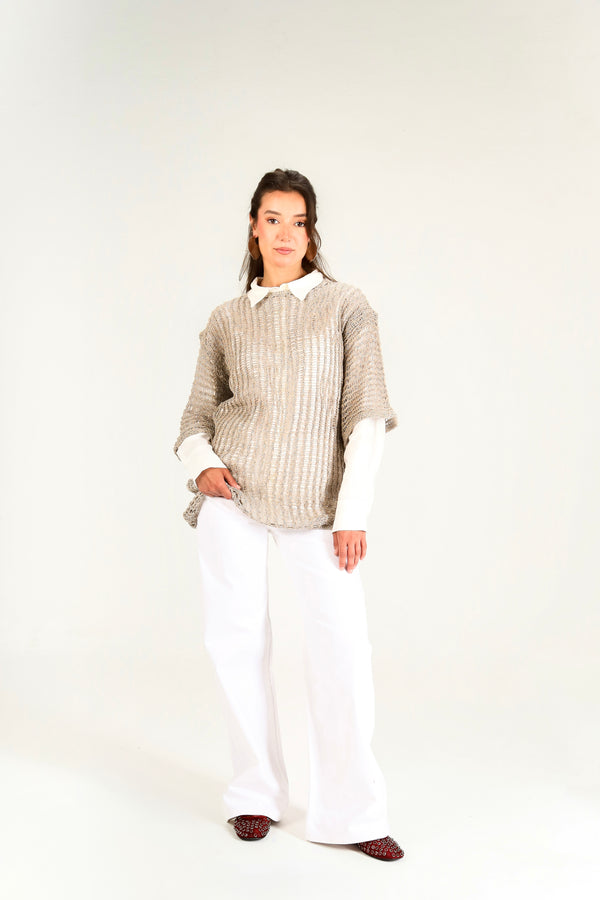 Island Dream jumper in Biscuit