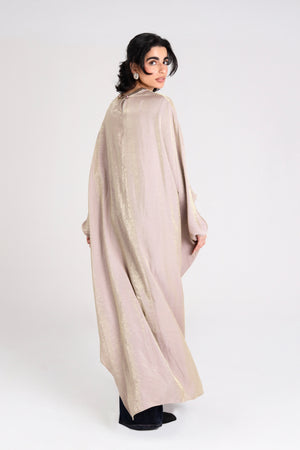 Shimmer Asymmetric Top in Beige