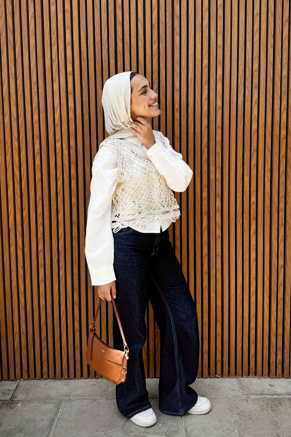 Crochet Top in Creme