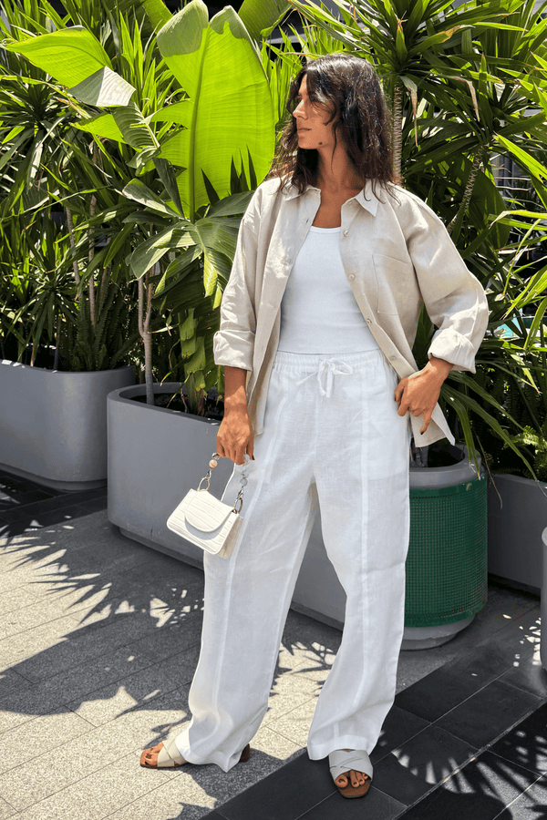 Livin’ In Linen Shirt in Beige