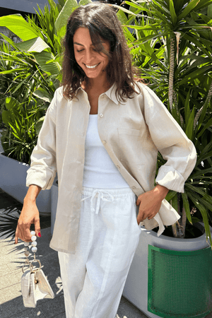 Livin’ In Linen Shirt in Beige