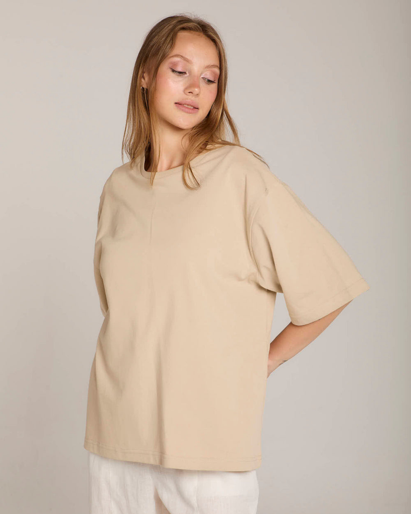 Oversized Tee in Beige