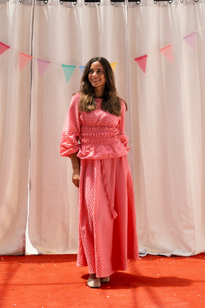 Pink Gingham Skirt