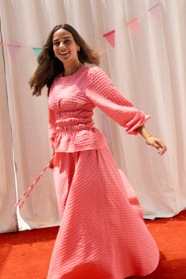 Smocked Neck Top