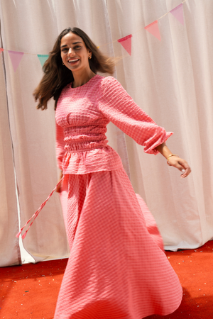 Pink Gingham Skirt
