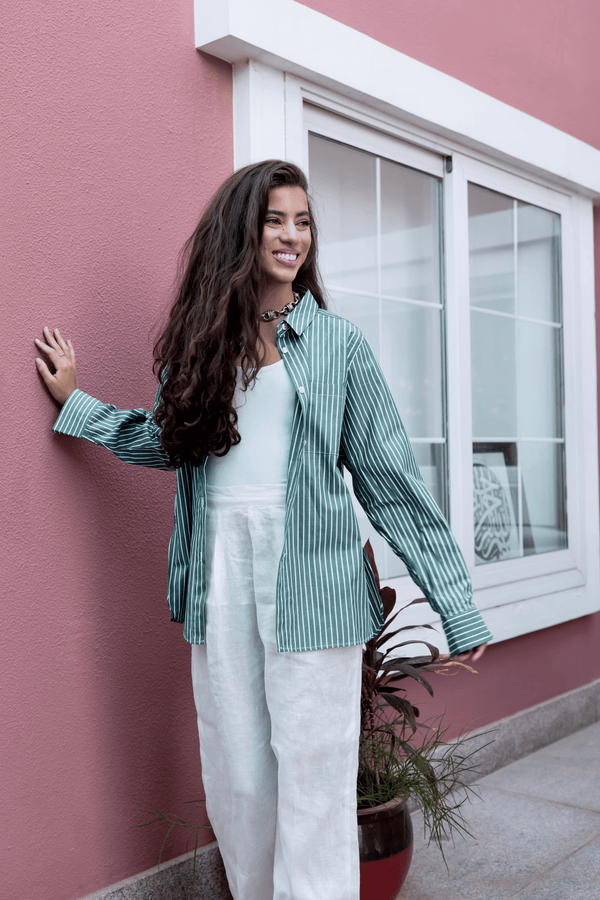 Candy Stripe Shirt in Green