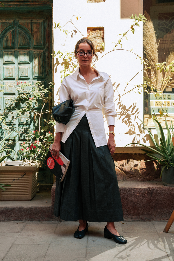 Classic Pleats Skirt in Dark Grey