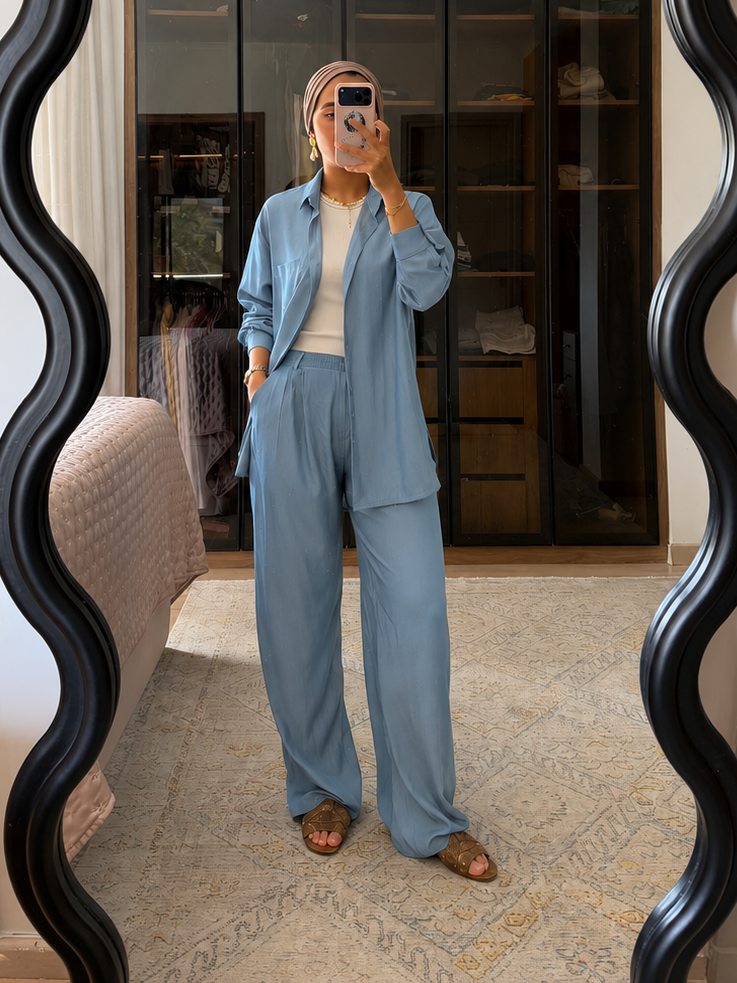 True Blue Pants in Light Blue
