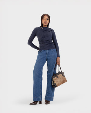 Hot Glam Top in Navy