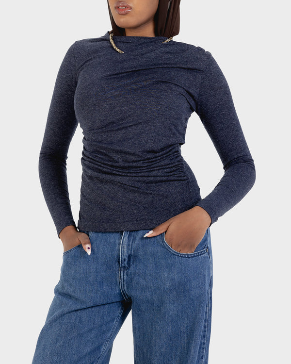 Hot Glam Top in Navy