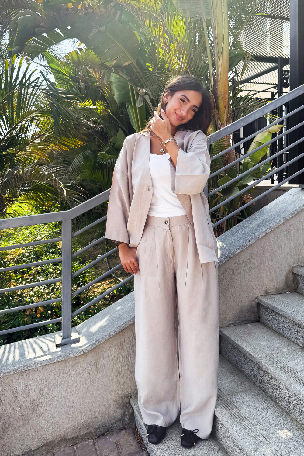 Solo-Button Set in Beige