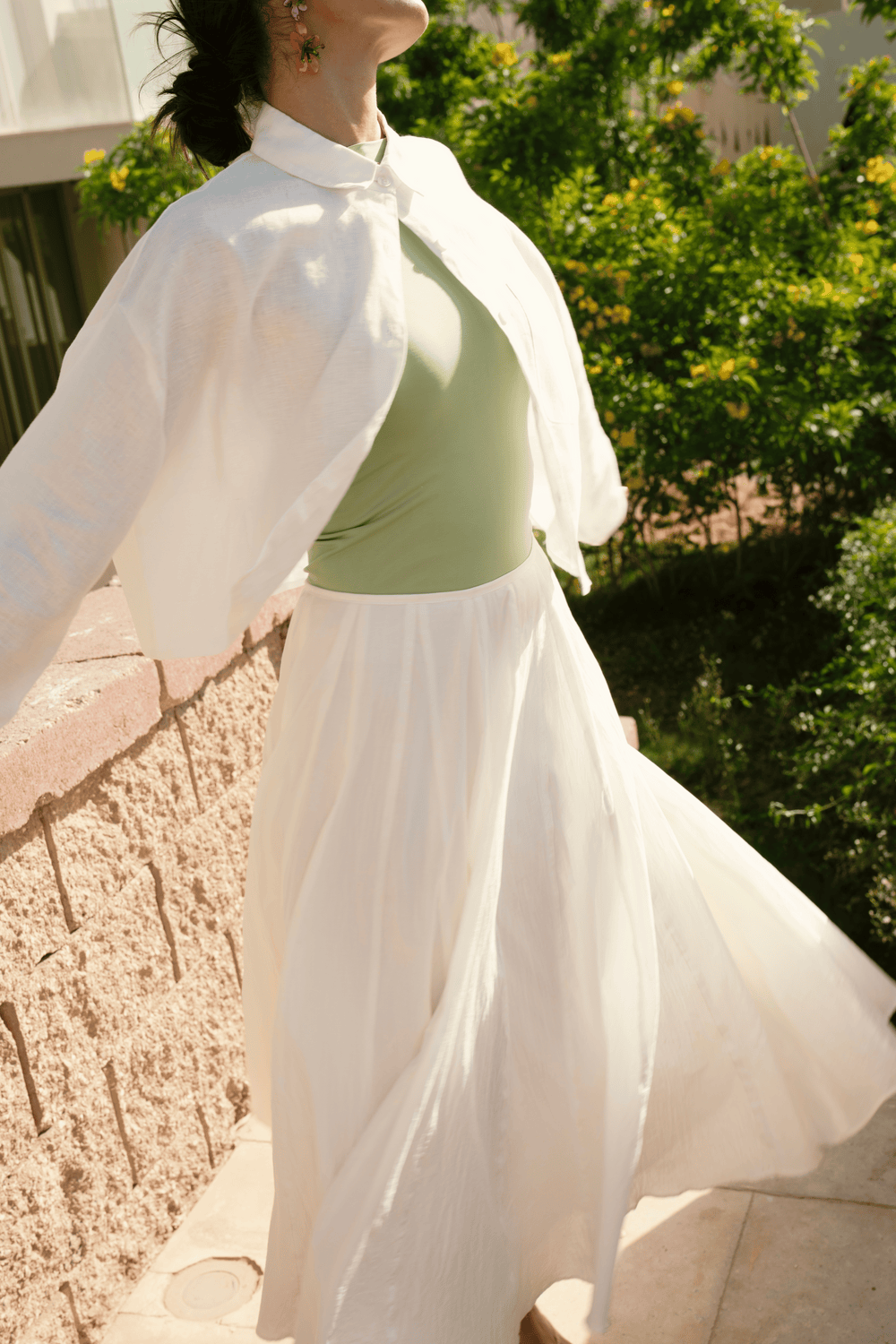 Soft Scoop Basic Top in Green