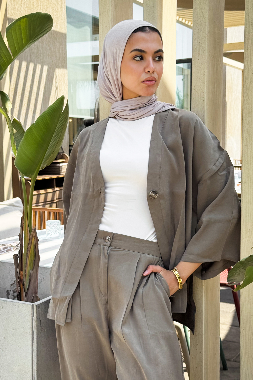 Solo-Button Set in Olive