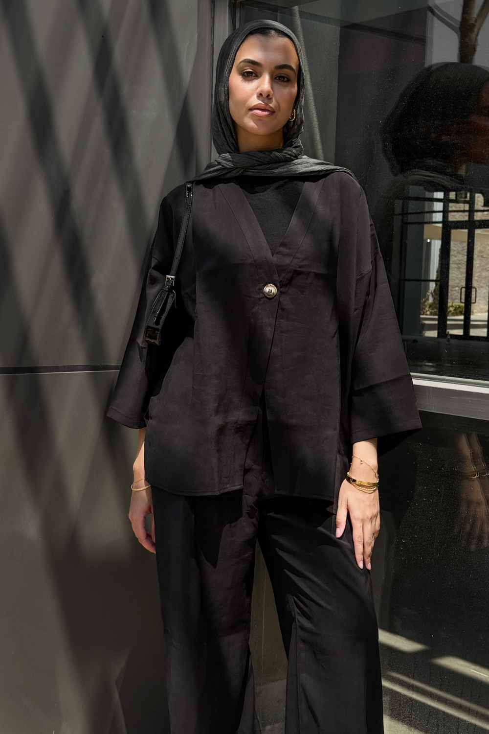 Solo-Button Set in Black