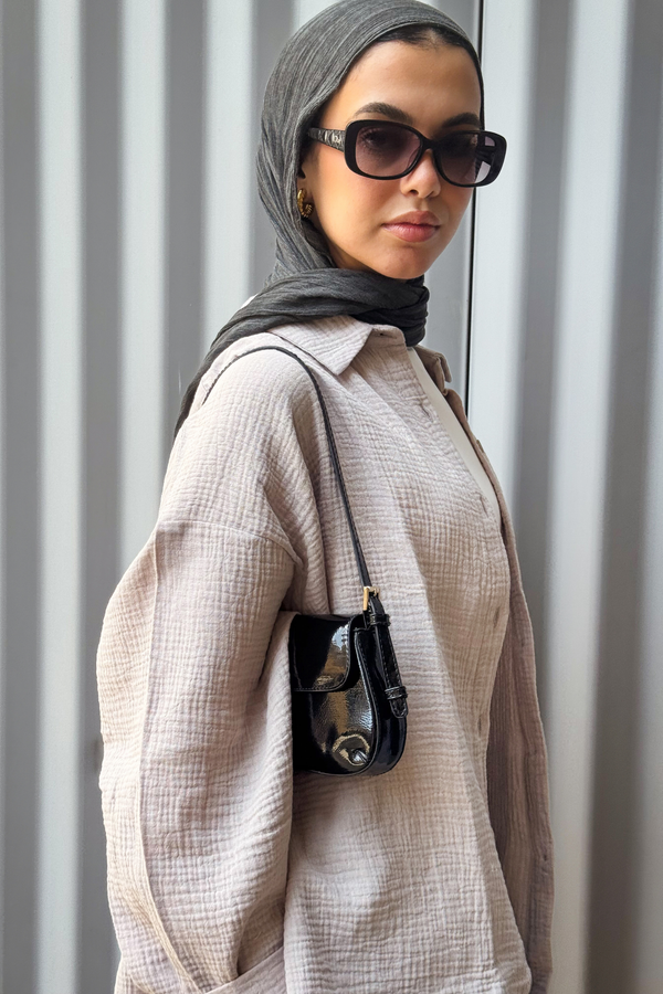 Cotton Muslin Shirt in Cafe