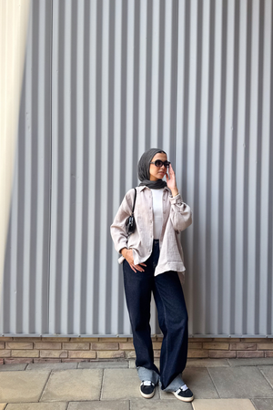 Cotton Muslin Shirt in Cafe
