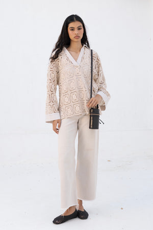 Crochet Linen Top