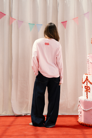 Nesaa Know Best Long Sleeve T-Shirt In Pink