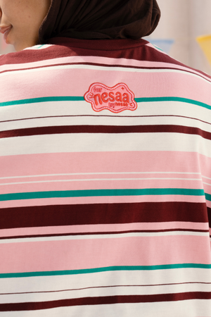 Striped Long Sleeve T-Shirt In Multicolor