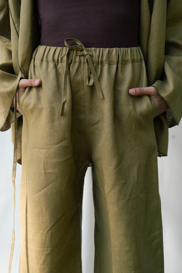Linen Pants in Pistachio