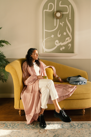 Bedazzled Kaftan in Nude