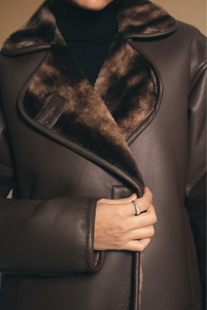 Starlight Leather Jacket in Brown