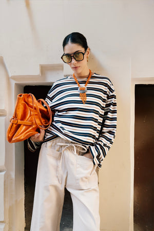 Striped Long Sleeve in Brown