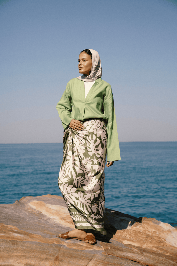 Green Leaves Sarong