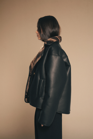 Starlight Leather Jacket in Black