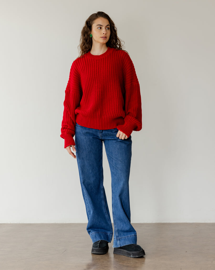 Knit Sweater in Red