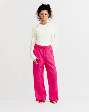 Livin’ In Linen Pants in Fuchsia