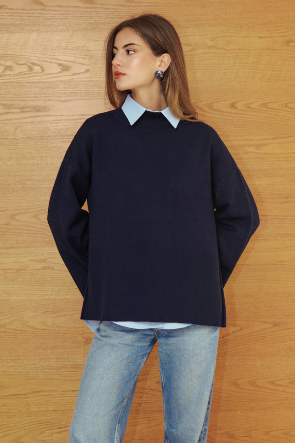 Oversized Sweater in Navy