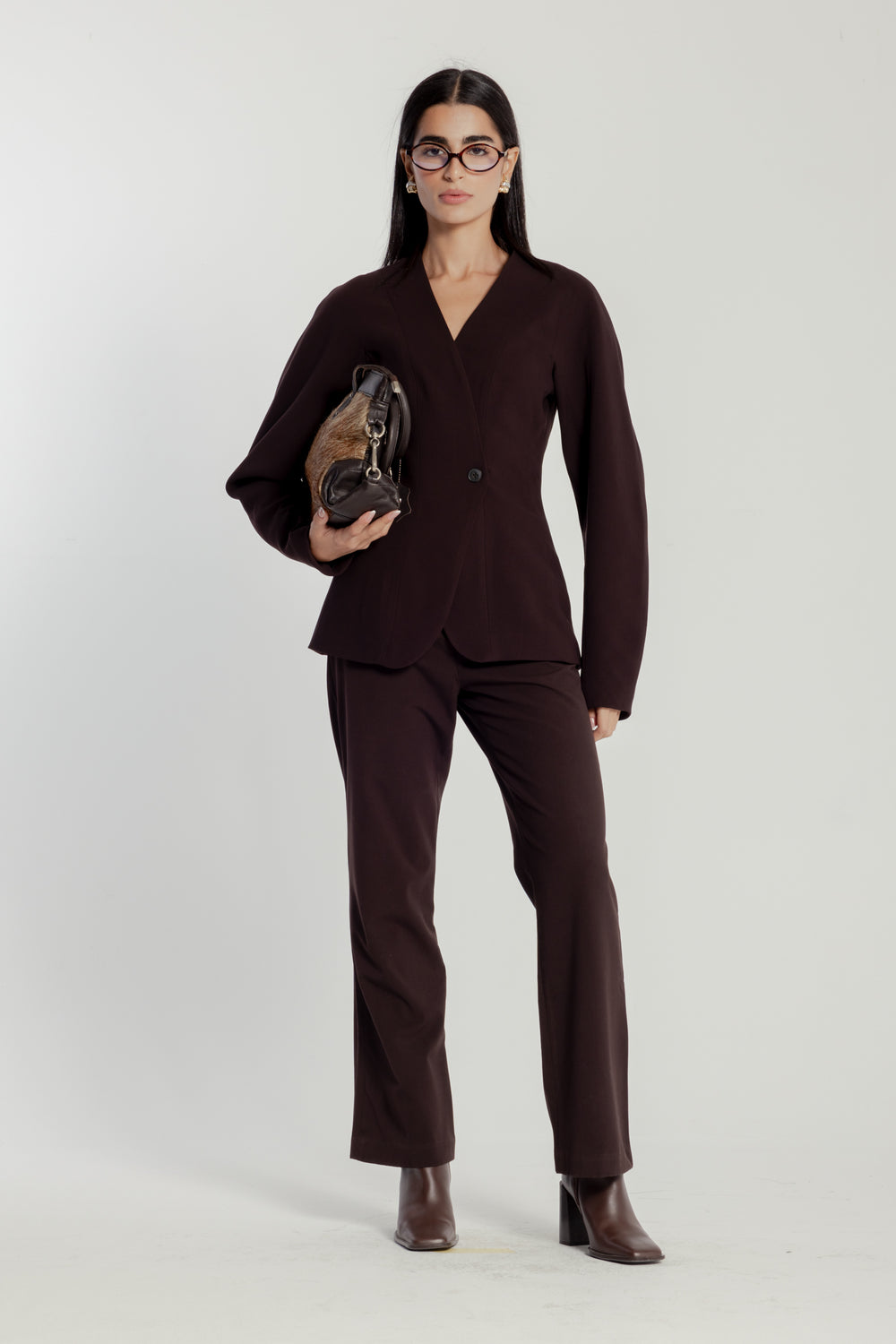 Sculpt Blazer in Brown