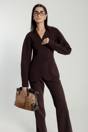 Sculpt Blazer in Brown