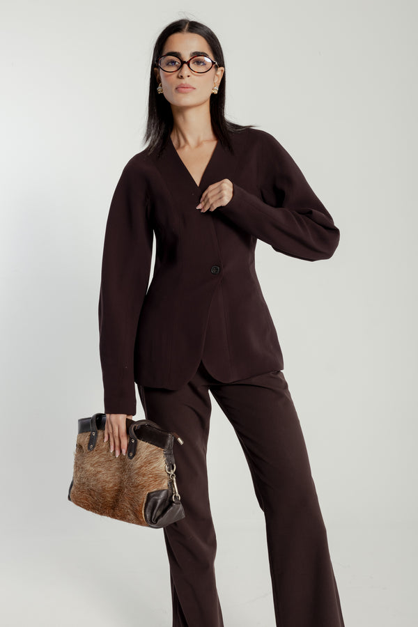 Sculpt Blazer in Brown