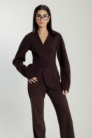 Sculpt Blazer in Brown