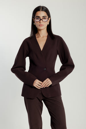 Sculpt Blazer in Brown