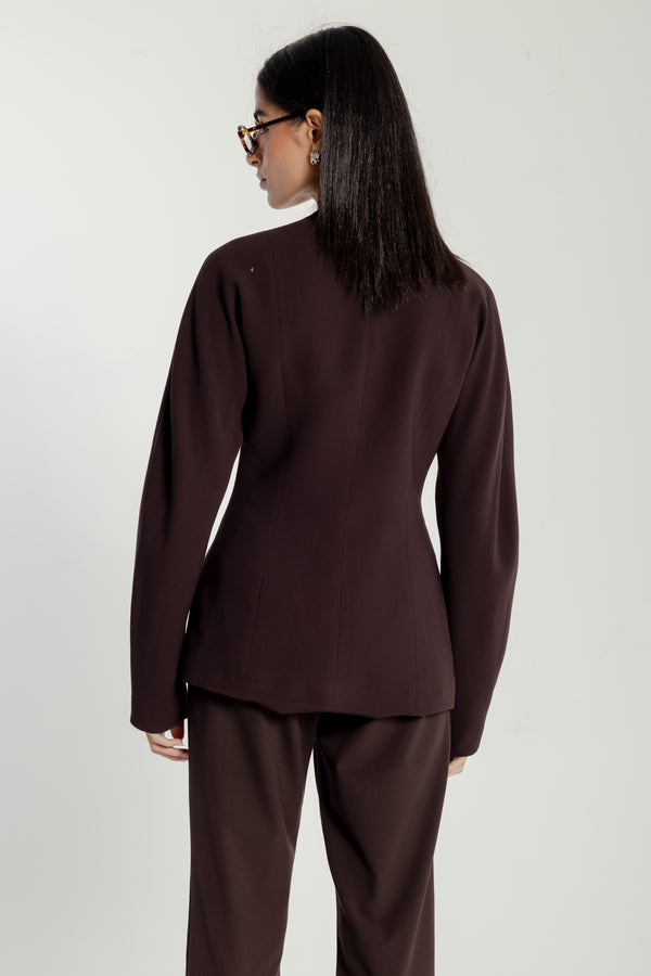 Sculpt Blazer in Brown