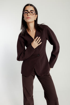 Sculpt Blazer in Brown
