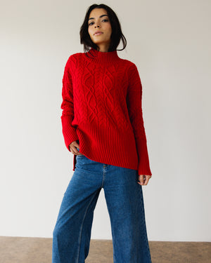Cherry On Top Sweater in Red