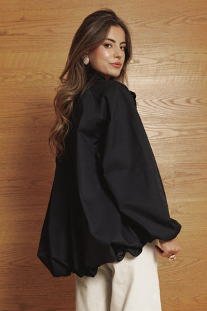 Waterproof Balloon Jacket in Black