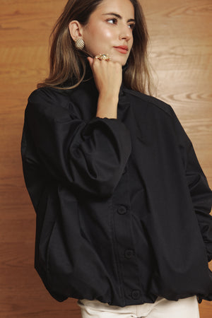 Waterproof Balloon Jacket in Black