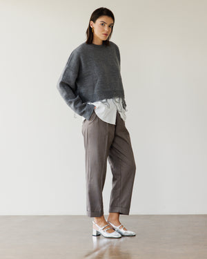 Fringed Sweater in Grey