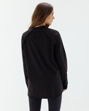 Long Sleeve Crew in Black