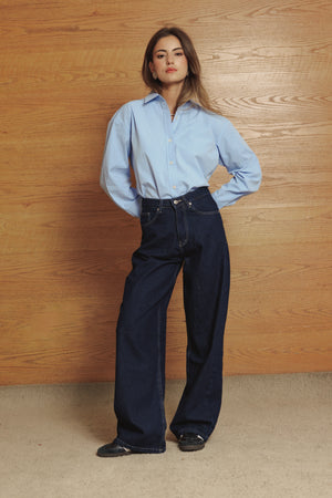 Wide Leg Denim Pants